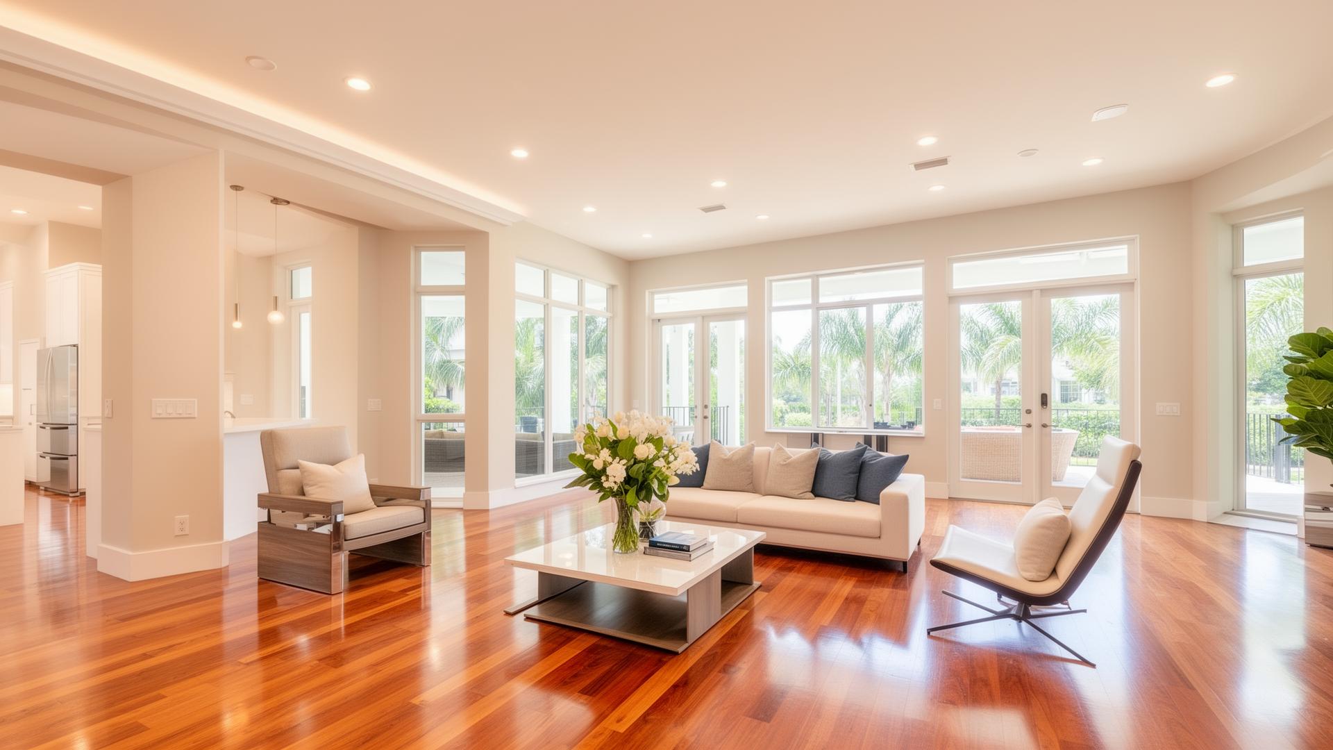 Clean modern home interior in Orlando